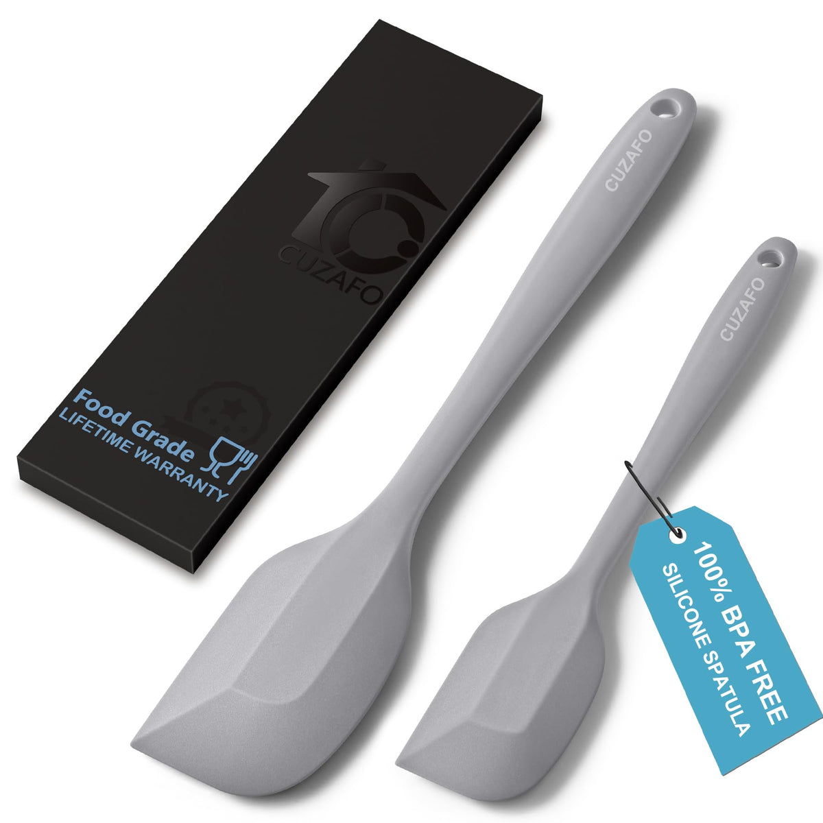 CUZAFO BPA Free Silicone Spatula Turner Mixing Set, Classic Blue