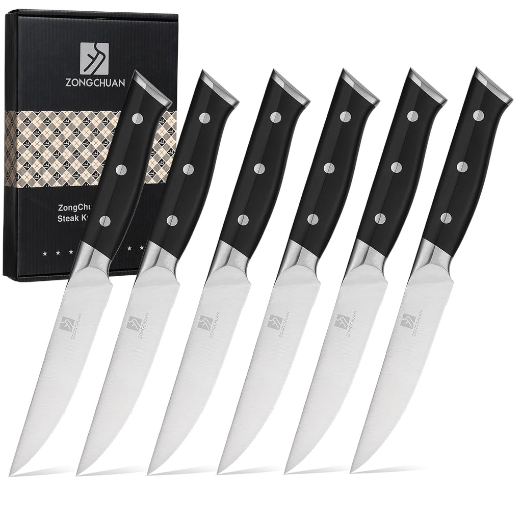 15-Piece Kitchen Knife Set with Block and Built-in Sharpener, High Carbon Stainless Steel Knives with Acacia Wood Block, Ergonomic Anti-Slip Handles, Dishwasher Safe for Home Cooking and Chefs