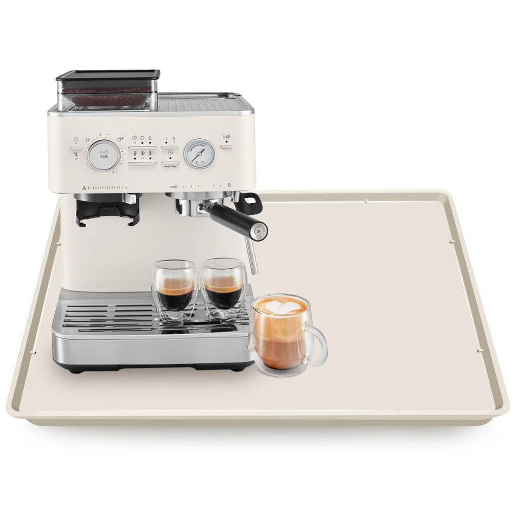 Silicone Coffee Maker Mat with Lip for Countertops 17.4''x10.6''Translucent