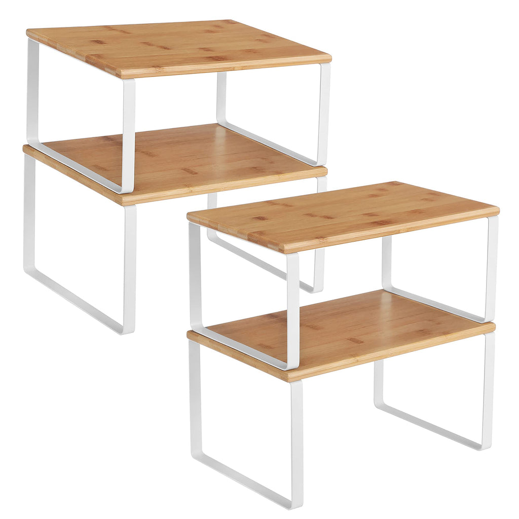 SONGMICS Cabinet Organizer Shelf, Set of 4 Spice Rack, Kitchen Storage