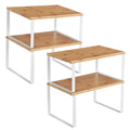 SONGMICS Cabinet Organizer Shelf, Set of 4 Spice Rack, Kitchen Storage