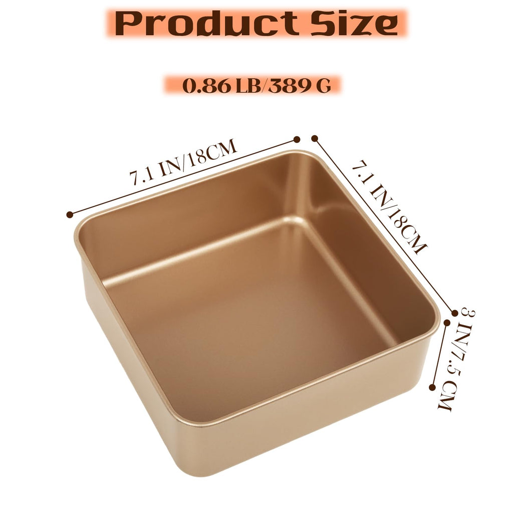 Baking Sheet Pans,2 Pack Nonstick Baking Sheet Pans,Cookie Sheet, Brownie Pan, Bread Pan for Toaster Oven, Small Baking Tray,Bakeware for Cakes, Cookies & Breads (7 Inches)