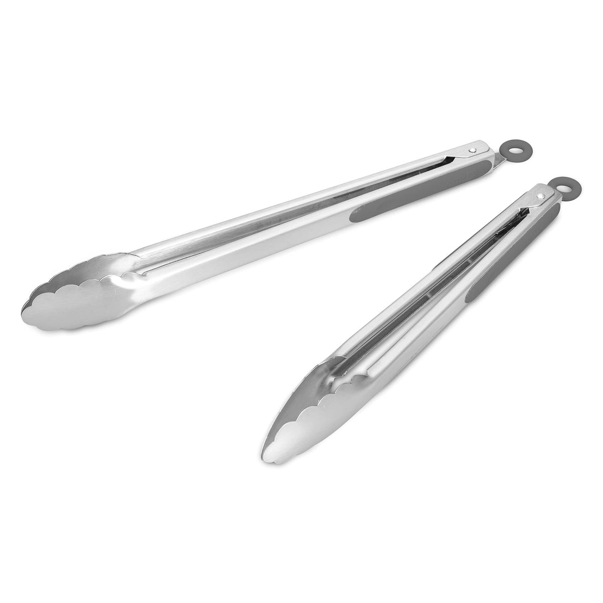 304 Stainless Steel Kitchen Cooking Tongs, 14 & 16", Set of 2, Aqua Sky
