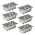 Aplancee Full Size Hotel Pans 6 Inch Deep Stainless Steel Food Pan - Anti-Jam 6 Pack Steam Table Pan Set for Catering, Buffet Use, Kitchen Prep