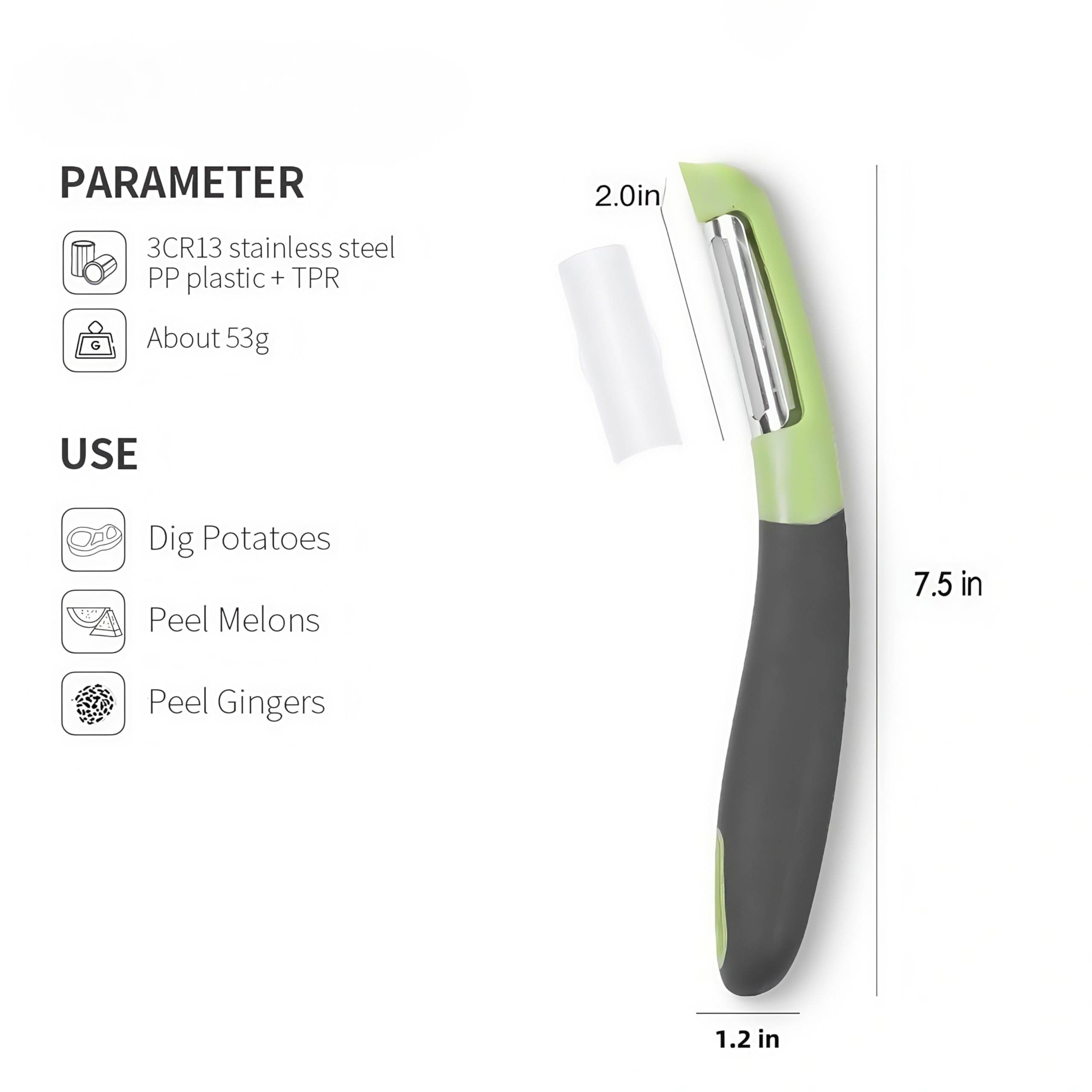 Fanmusic Swivel peelers - potato peelers，Fruit and vegetable peelers for kitchen (I)