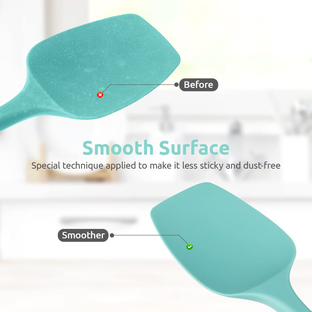 U-Taste Silicone Spoon Spatula, 480°F High Temp Spoonula, 11.38", Aqua Sky