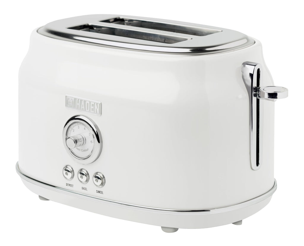 Haden Dorset 4 Slice Wide Slot Stainless Steel Toaster with Adjustable Browning Control & Non-Slip Feet, Black & Copper