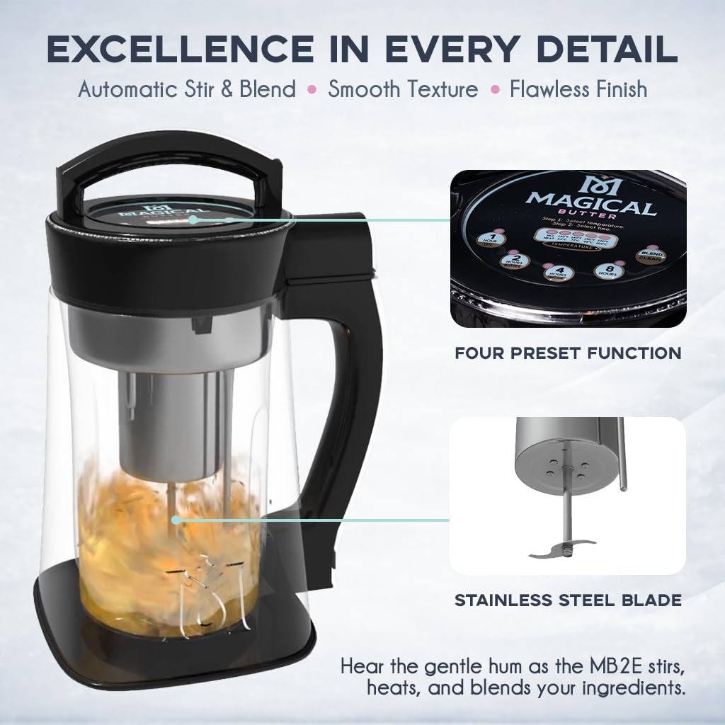 Magical Butter Machine MB2E Herb Infuser Lecithin, Decarbox, Tray, Spatulas