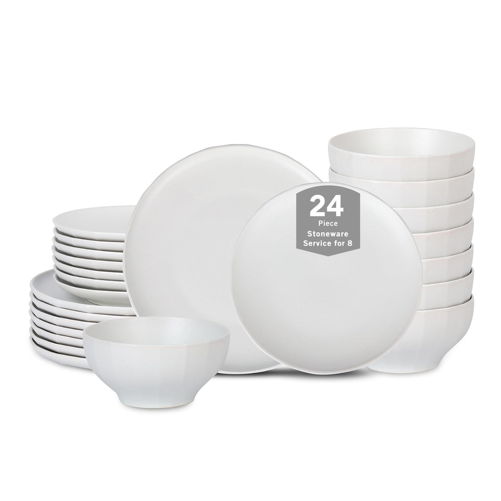 Stone Lain Rio 4-Piece Pasta Bowl Set Stoneware, Black