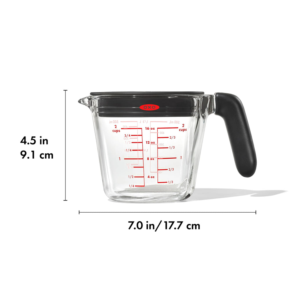 OXO Good Grips 2 Cup Glass Measuring Cup With Lid