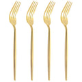 U-QE 180Pcs Gold Plastic Forks - 7.6 Inch Heavy Duty Plastic Forks