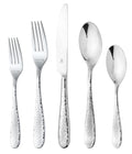 DANIALLI Hammered Silverware Set | Premium 18/10 Stainless Steel Flatware Service for 16 | Heavy-Duty & Dishwasher Safe | Built to Last (80-Piece, Fidenza Hammered)