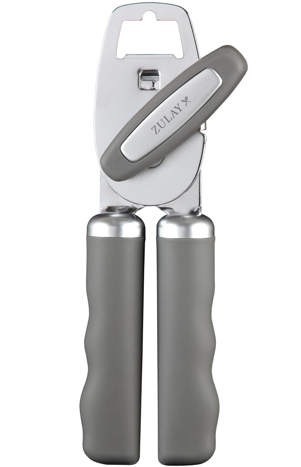 Zulay Kitchen Manual Can Opener Heavy Duty Patented Stainless Steel, Orange
