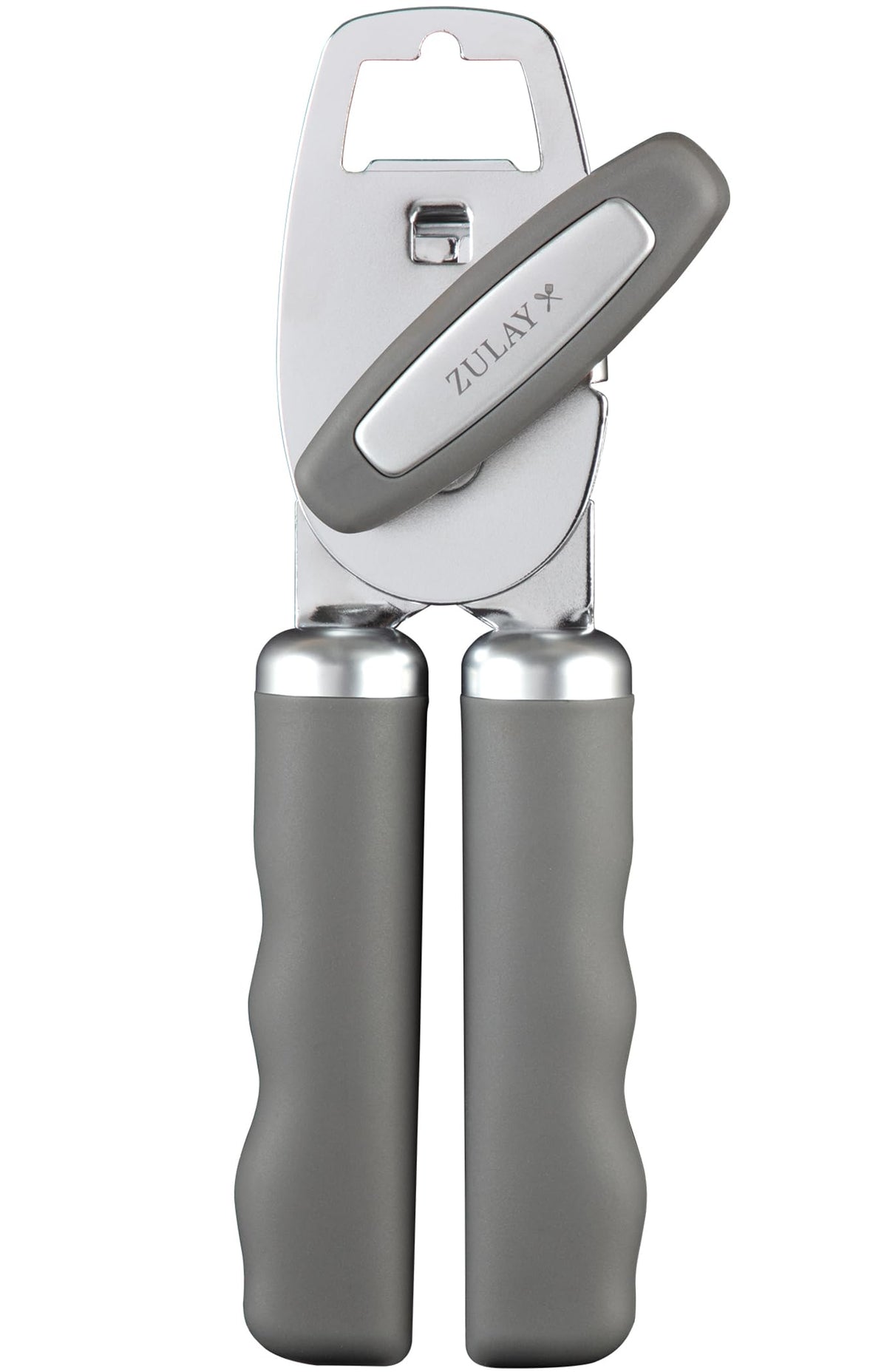 Zulay Kitchen Manual Can Opener Heavy Duty Patented Stainless Steel, Orange