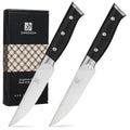 zongchuan Steak Knife,4.5inch Steak Knives Set of 2,High-Carbon Stainless Steel Knife Set,Serrated Blade Sharp Knives,Dishwasher Safe,Ergonomic Black Handel,Full Tang Design With Excellent Gift