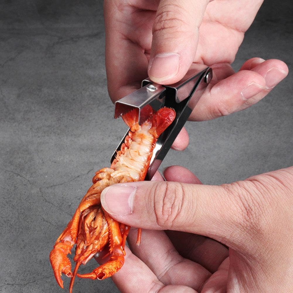 2025 New Crawfish Peeler Tool Stainless Steel, Crayfish Shelling Device Seafood Tool, Crawfish Tail Peeler, Crawfish Tail Remover Tool, Stainless Steel Crawfish Tail Peeler Tool (5 Pcs)