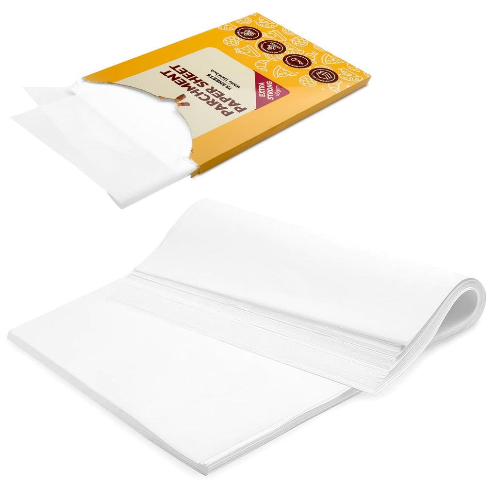 Katbite 200Pcs 9x13 inch Heavy Duty Parchment Paper Sheets, Precut Parchment Paper for Quarter Sheet Pans Liners, Baking Cookies, Bread, Meat, Pizza, Toaster Oven (9"x13")