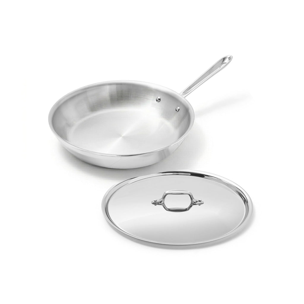 All-Clad D3® Stainless Steel 10" Fry Pan with Lid, Made in the USA