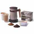 Hotel Chocolat Hot Chocolate Maker – Velvetiser Hot & Cold Drinking Chocolate Machine, Includes Mug, Glass & Sachets, Pebble Edition, Luxury Gift