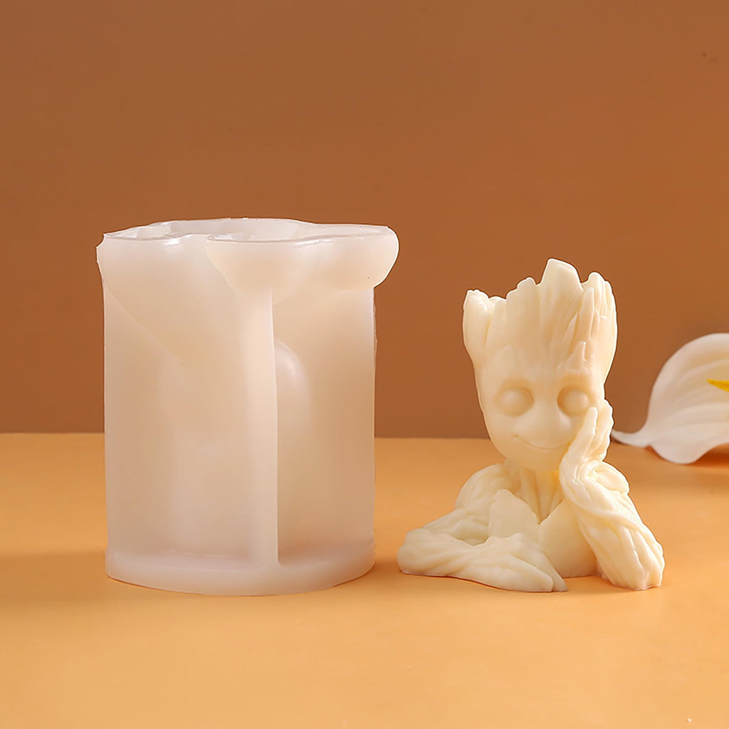 Flower Petal Cylinder Candle Mold - Resin Casting Silicone Molds for Home Decor & Candle Making Wave Spiral Mold