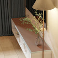 Leather Desk Mat,1.8mm Thick,12x42 Inch Desk Cover,Desk Protector Mat,Dresser Cover Top,Nail Table Mat,Dresser Cover,Quartz Countertop Protector,Table Sticker Cover(Brown+Gray,12×42)