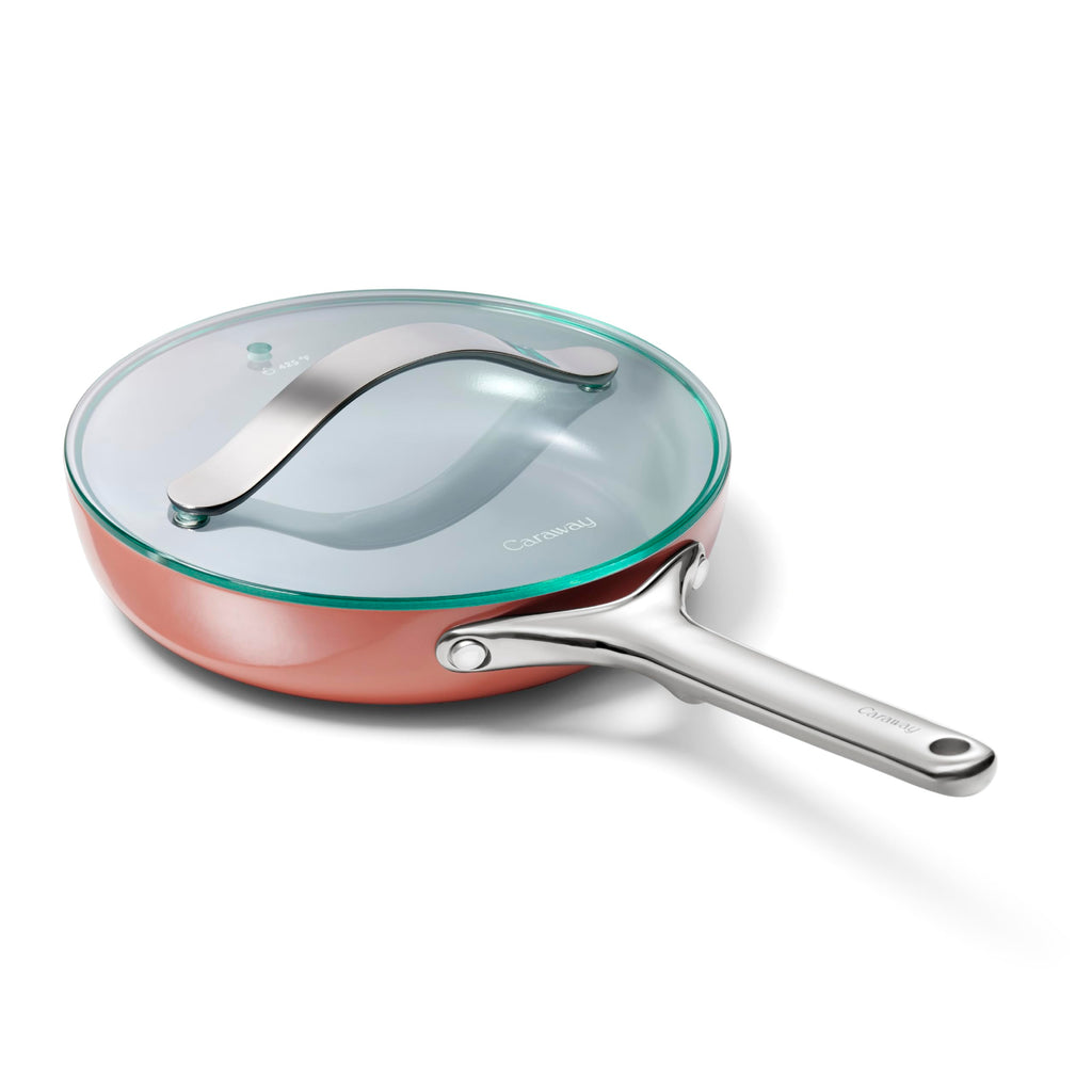 Caraway Ceramic Non-Stick Fry Pan Set with Glass Lids