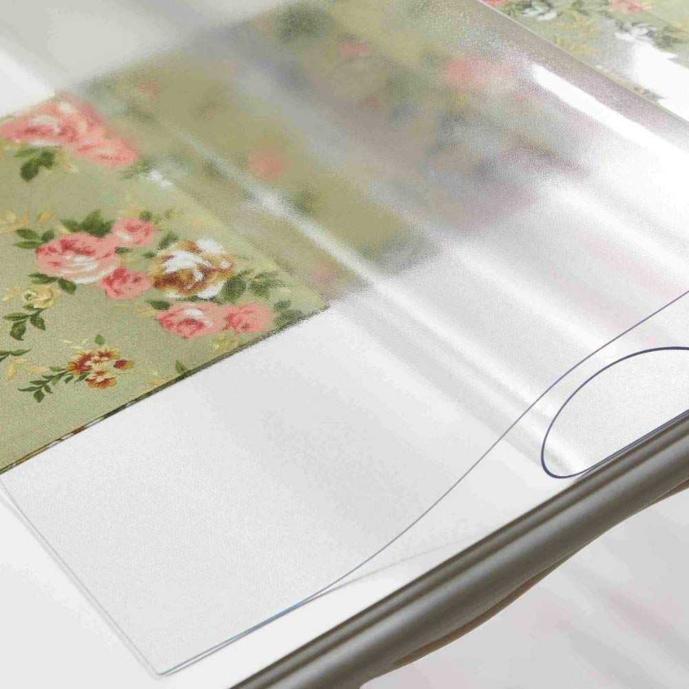 NECAUX Frosted PVC Table Cover Protector 38 x 84 Inch 1.5mm Thick