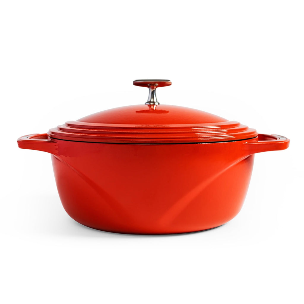Lodge USA Enamel 4.5 Quart Dutch Oven, Cherry on Top