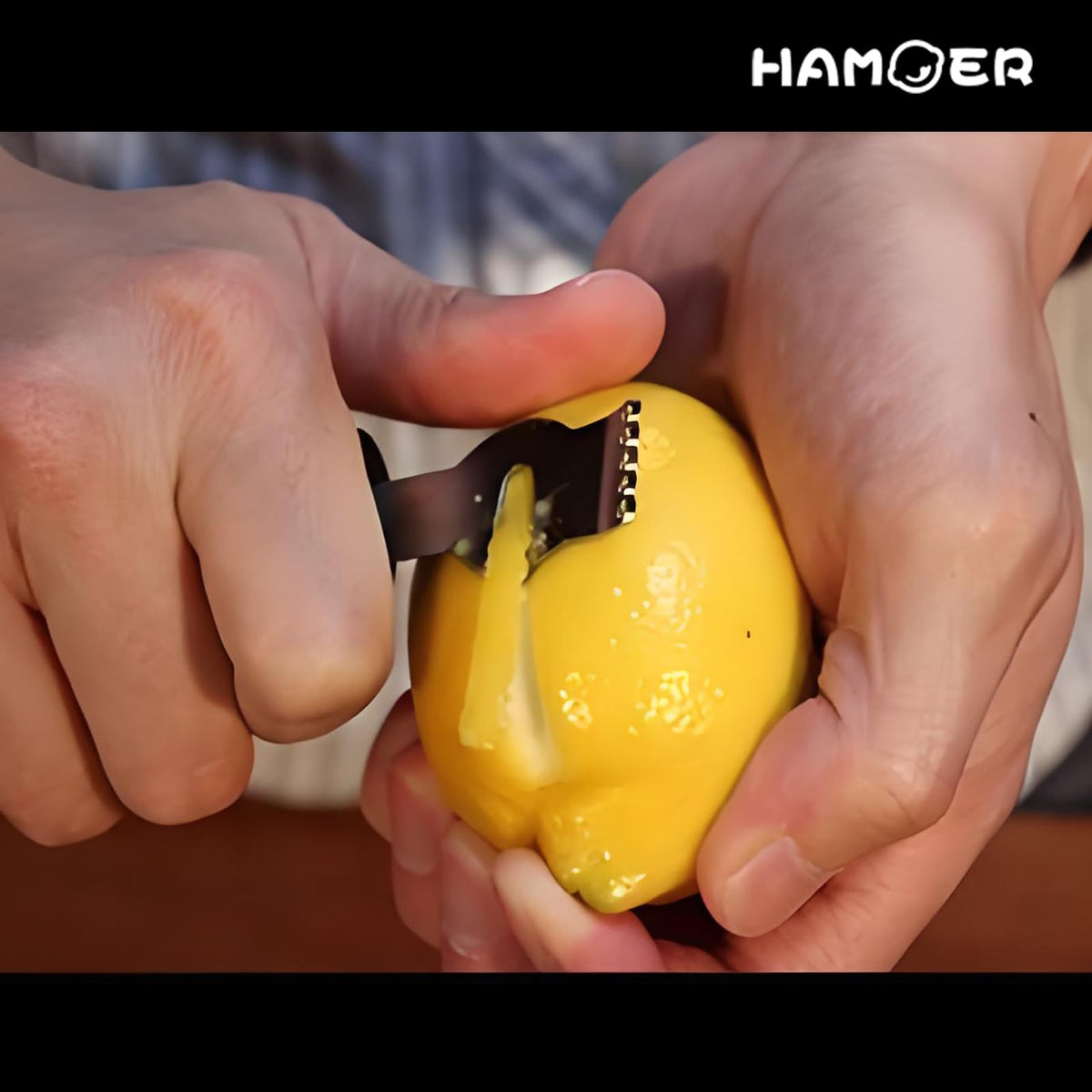 HAMOER Lemon Citrus Zester & Channel Knife 2 Tools set with a storage box