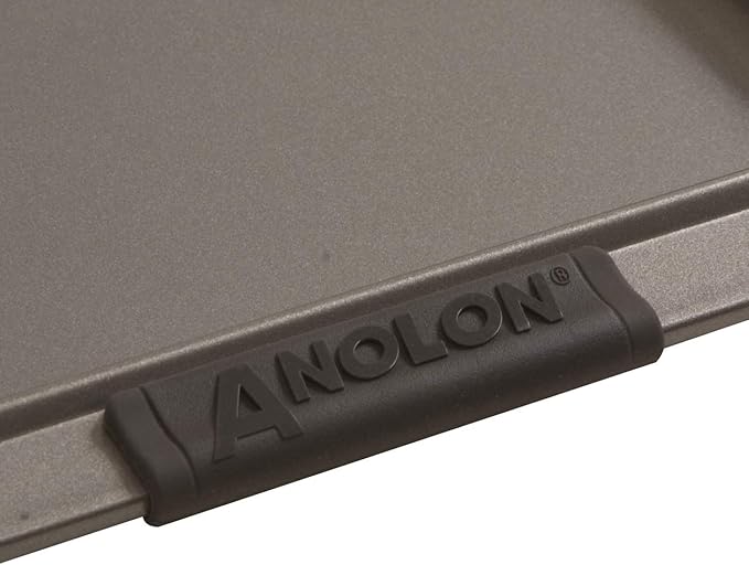 Anolon Advanced Nonstick Bakeware with Grips, Nonstick Cookie Sheet / Baking Sheet - 10 Inch x 15 Inch, Gray