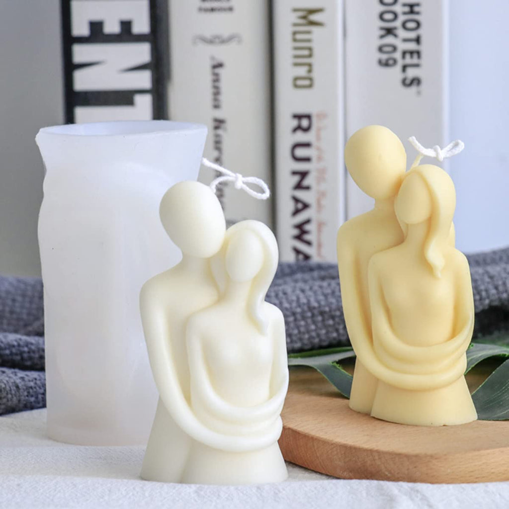 2 Pack Silicone Resin Flower & Candle Mold - Round & 3D Cylinder Molds for Handmade Candles & Soap