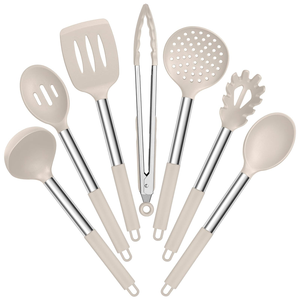 E-far Silicone Cooking Utensils Set, 30-Piece Black Kitchen Utensils Set