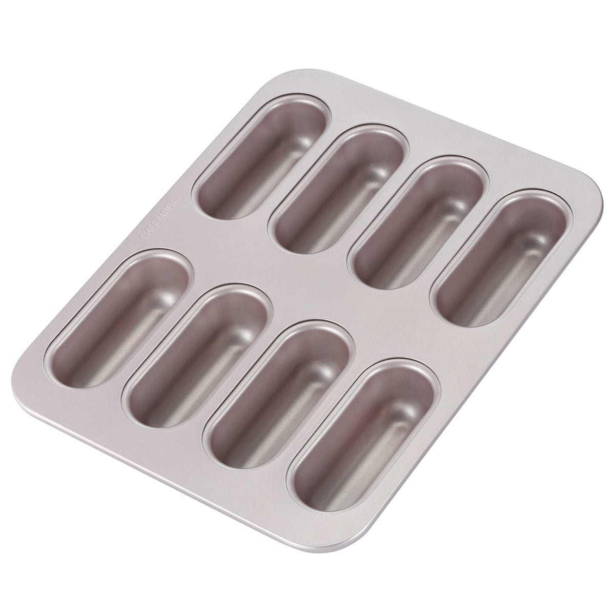 CHEFMADE Muffin Cake pan, 12-Cavity Non-Stick Chestnut-Shaped Bakeware for Oven Baking (Champagne Gold)