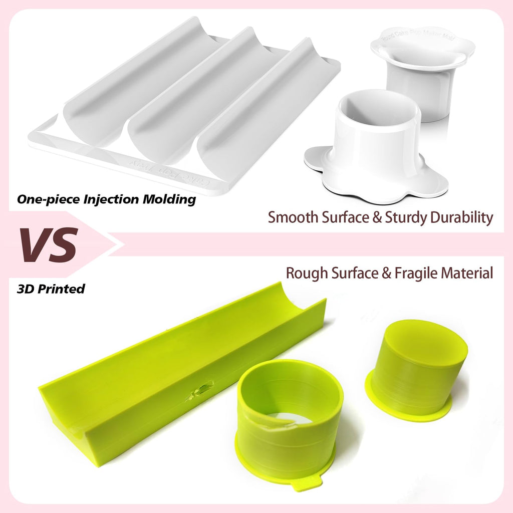 Cake Pop Molds Set, Circle Cake Pop Cutter and Pusher with Tray