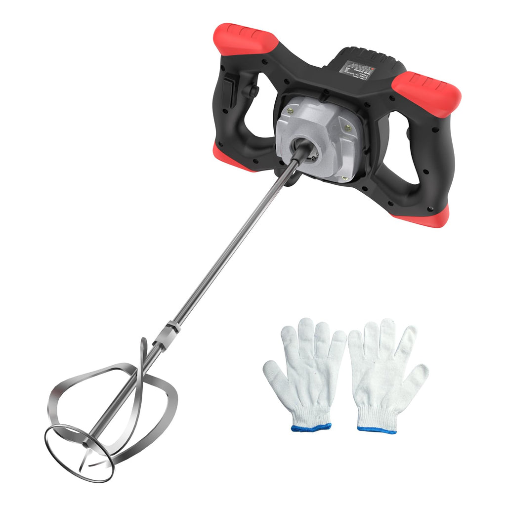 IMAYCC Cement Mixer, 2100W Electric Concrete Mixer with 6 Speed, 110V Handheld Mud Mixer for Motar,Paint, Grout, Plaster, Thinset,Fodder Stirring Tool