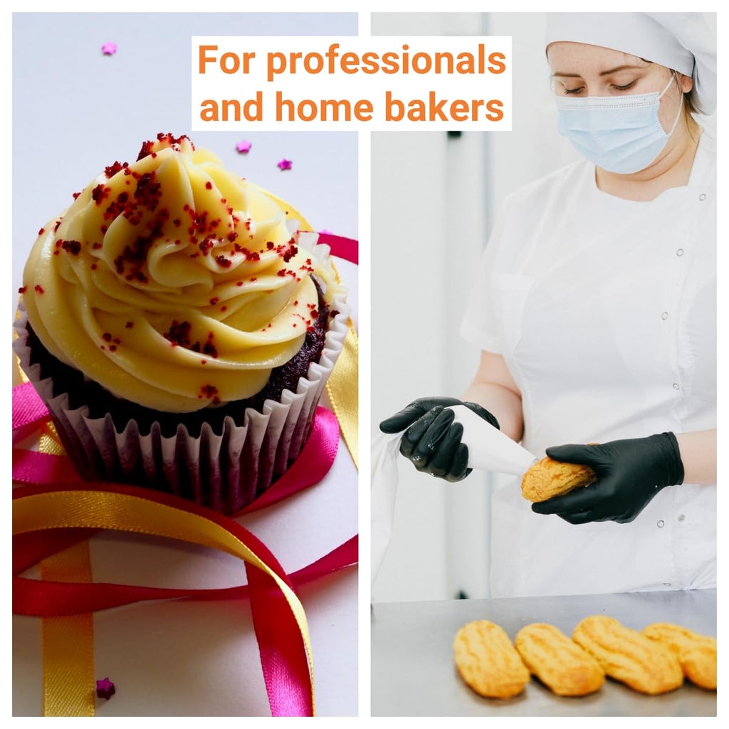 Kitchsphere XL 21 Inch Extra Large Piping Bags,100 Pack Disposable Pastry Bags,Thick Anti-Burst Icing Piping Pastry Bags For Frosting Decorating Cake Cupcake Cookie (XL 21 Inch-100 Pack)