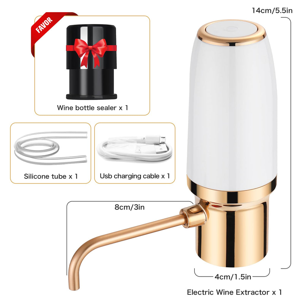 BLUBYEES Electric Wine Aerator and Automatic Wine Dispenser