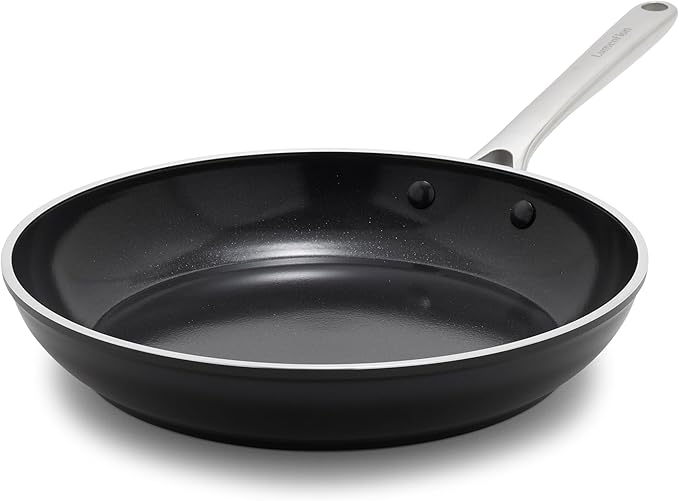Lumenflon Orfeo 10 Piece Nonstick Cookware Set, Made in Italy, Diamond Ceramic PFAS-Free Pots & Pans, Induction Ready, Scratch Resistant, Laser-Fused Surface for Durability, Dishwasher Safe