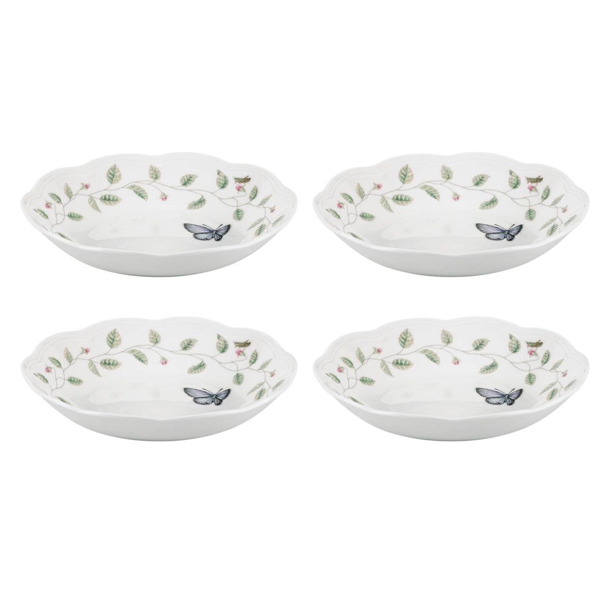 Lenox Butterfly Meadow Porcelain Mug Set for 4, 12oz
