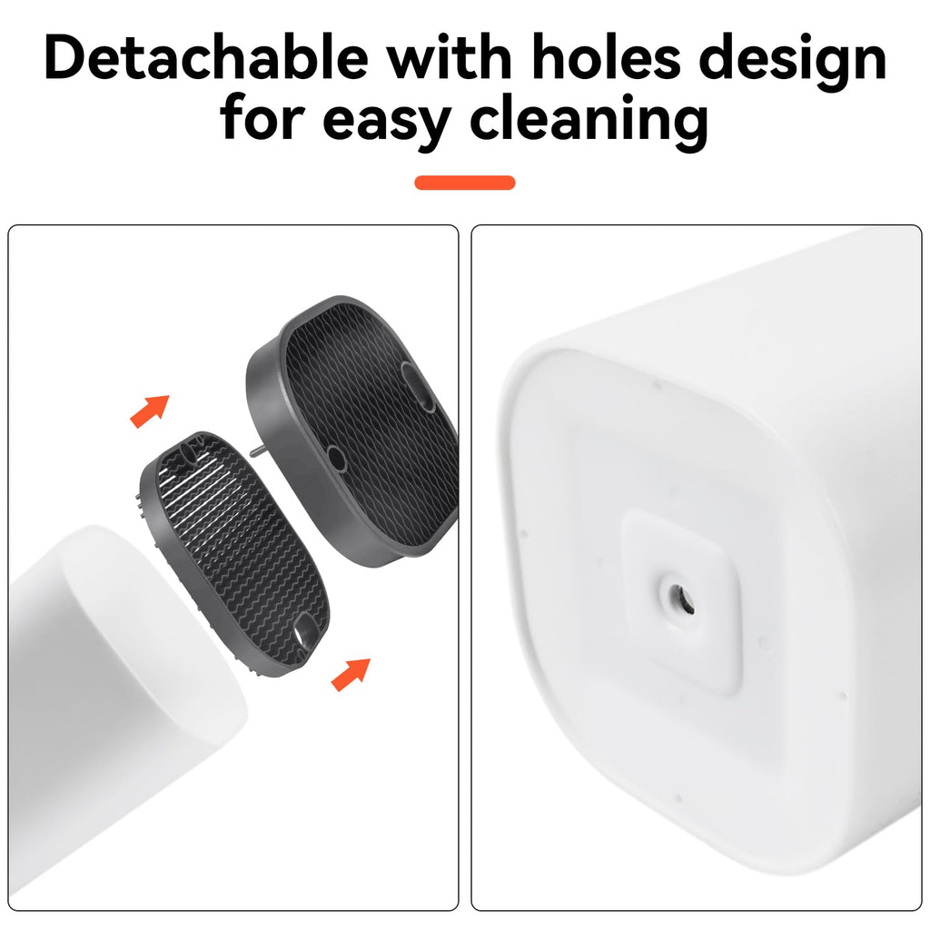 Fohil Knife Block without Knives, Universal Knife Block, Detachable Knife Holder, Space Saver Knife Storage Holder with Scissors Slot, Sharpening Bar Slot, Kitchen Knife Holder White