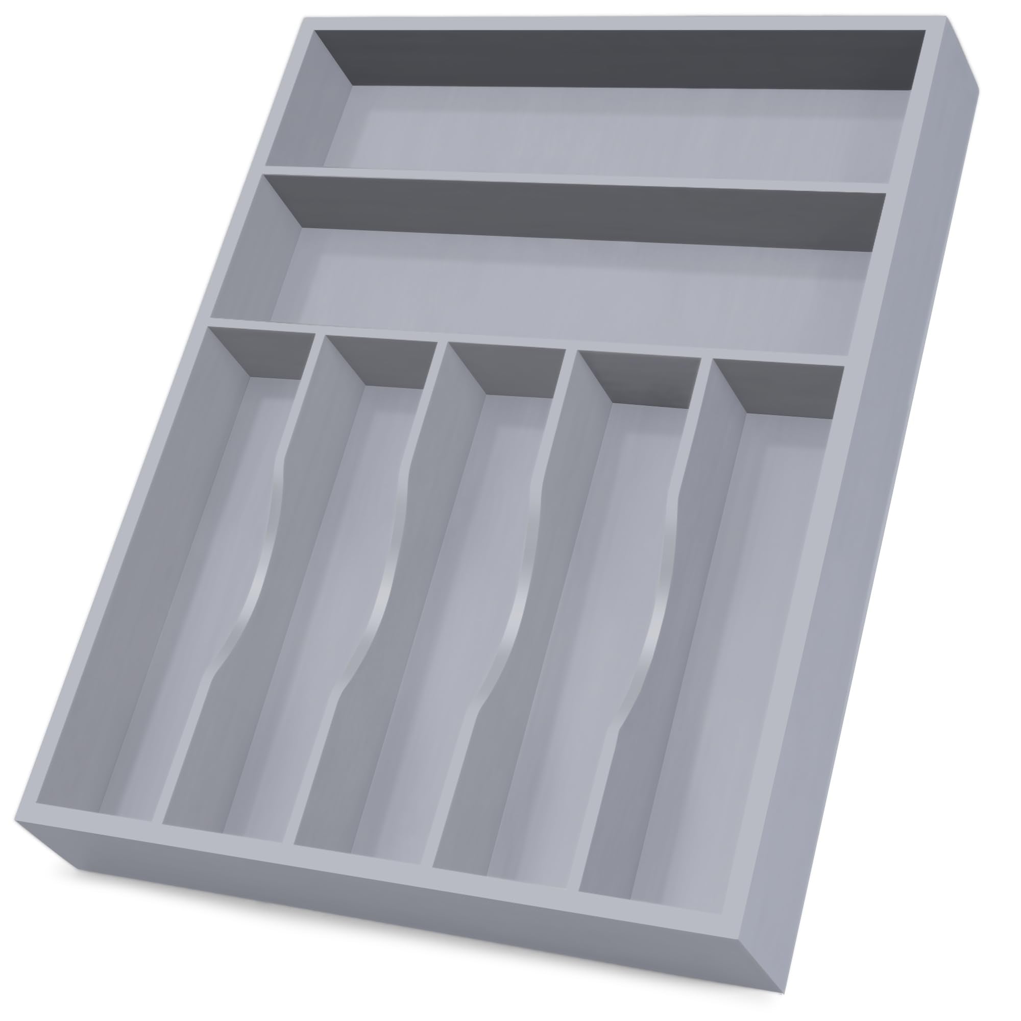 Utensil Organizer 13'' Silverware Drawer Organizer Cutlery Kitchen Bamboo
