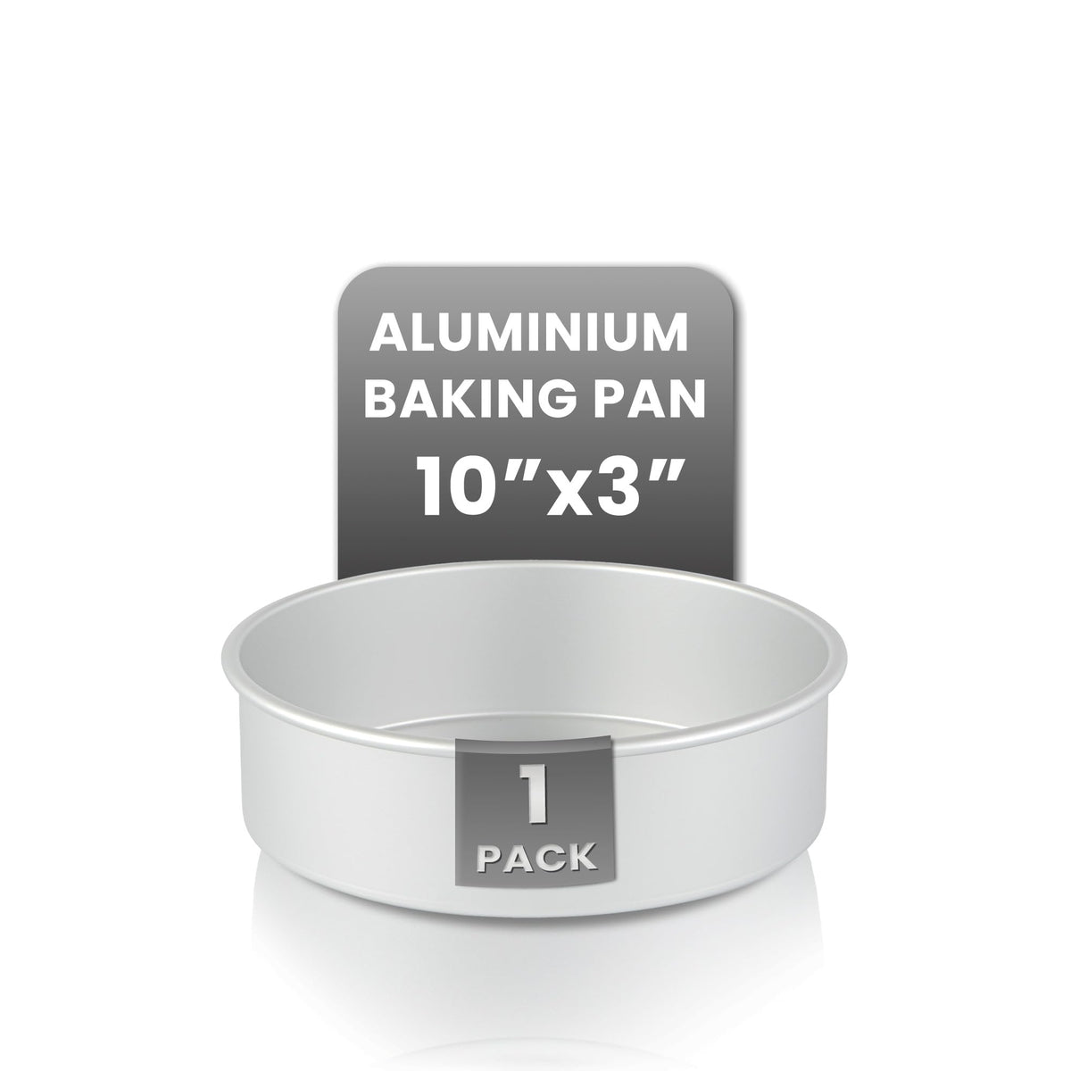Restaurantware-Met Lux 10 x 3 Inch Straight-Sided Baking Tin, 1 Round Cake Pan - Oven-Ready, Freezable, Anodized Aluminum Round Baking Pan, Greaseproof, For Layer Birthday Cake