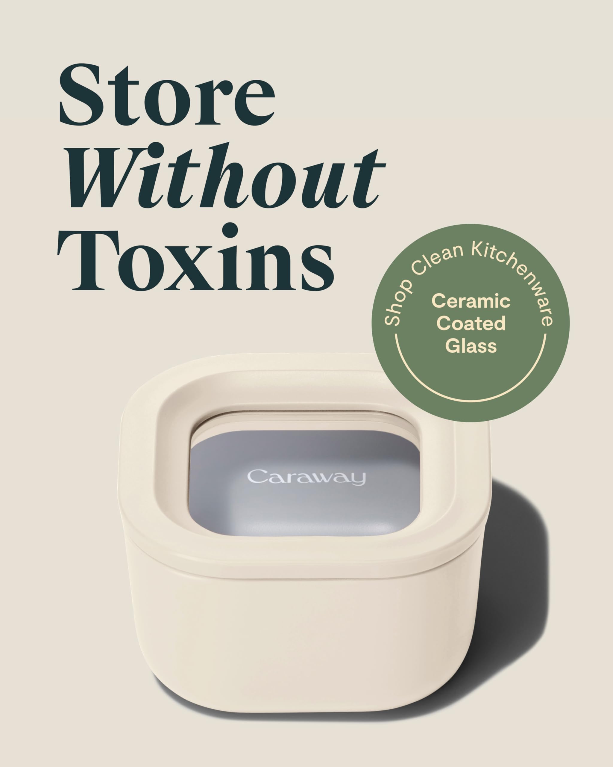 Caraway 2-Piece Glass Food Storage Container Set