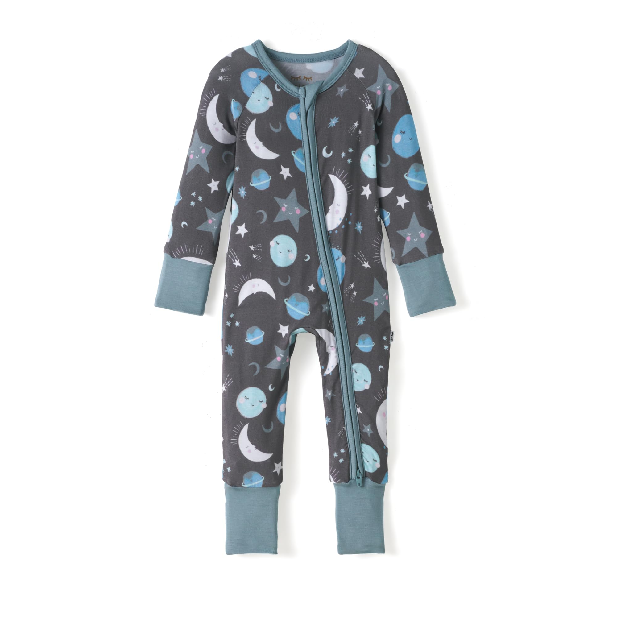 Little Sleepies Baby Pajamas, Blue To the Moon & Back, Newborn