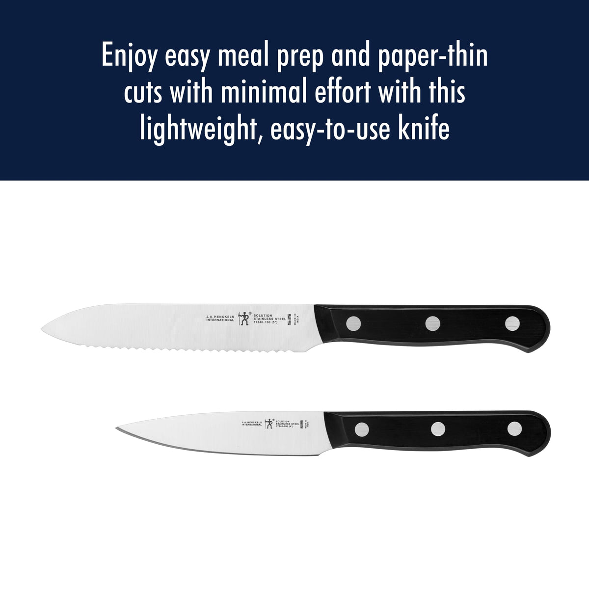 HENCKELS Solution Razor-Sharp 2-Piece Utility Knife Set, German Engineered Knife Informed by over 100 Years of Mastery