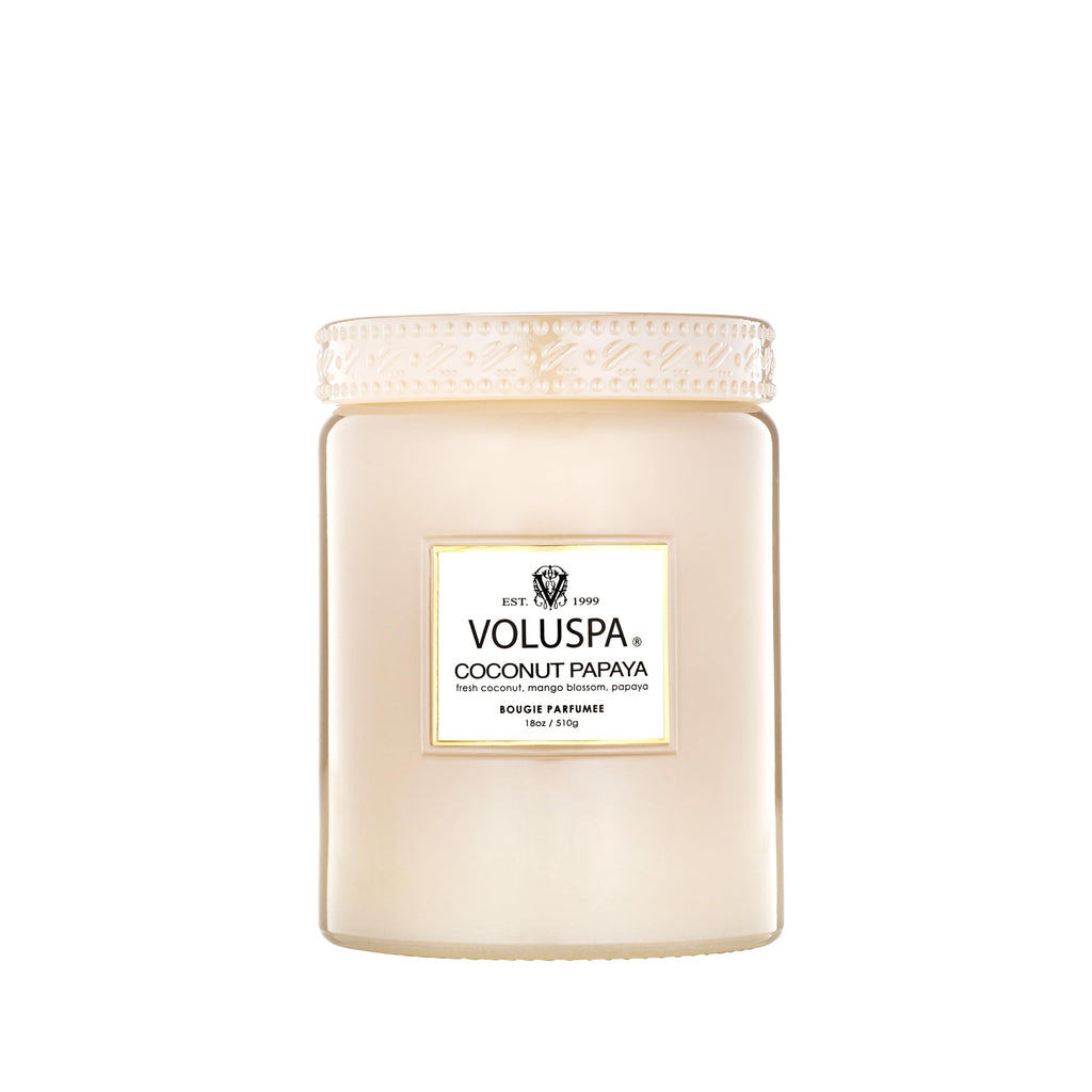 Voluspa Sparkling Rose, Large Candle Jar, 18 Ounce, 100 Hour Burn Time, Coconut Wax for Clean Burning, Handcrafted in the USA