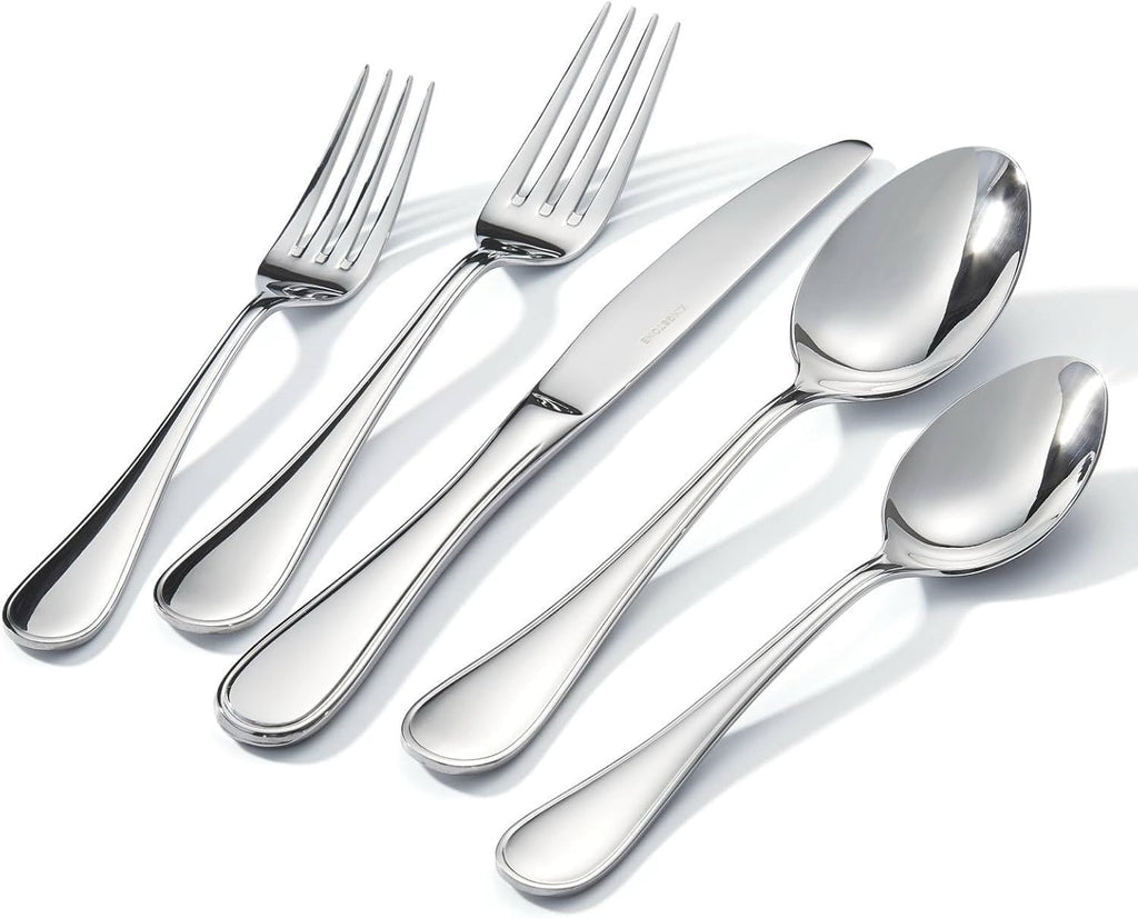 48 Piece Silverware Set for 8 with Steak Knives, 18/10 Stainless Steel