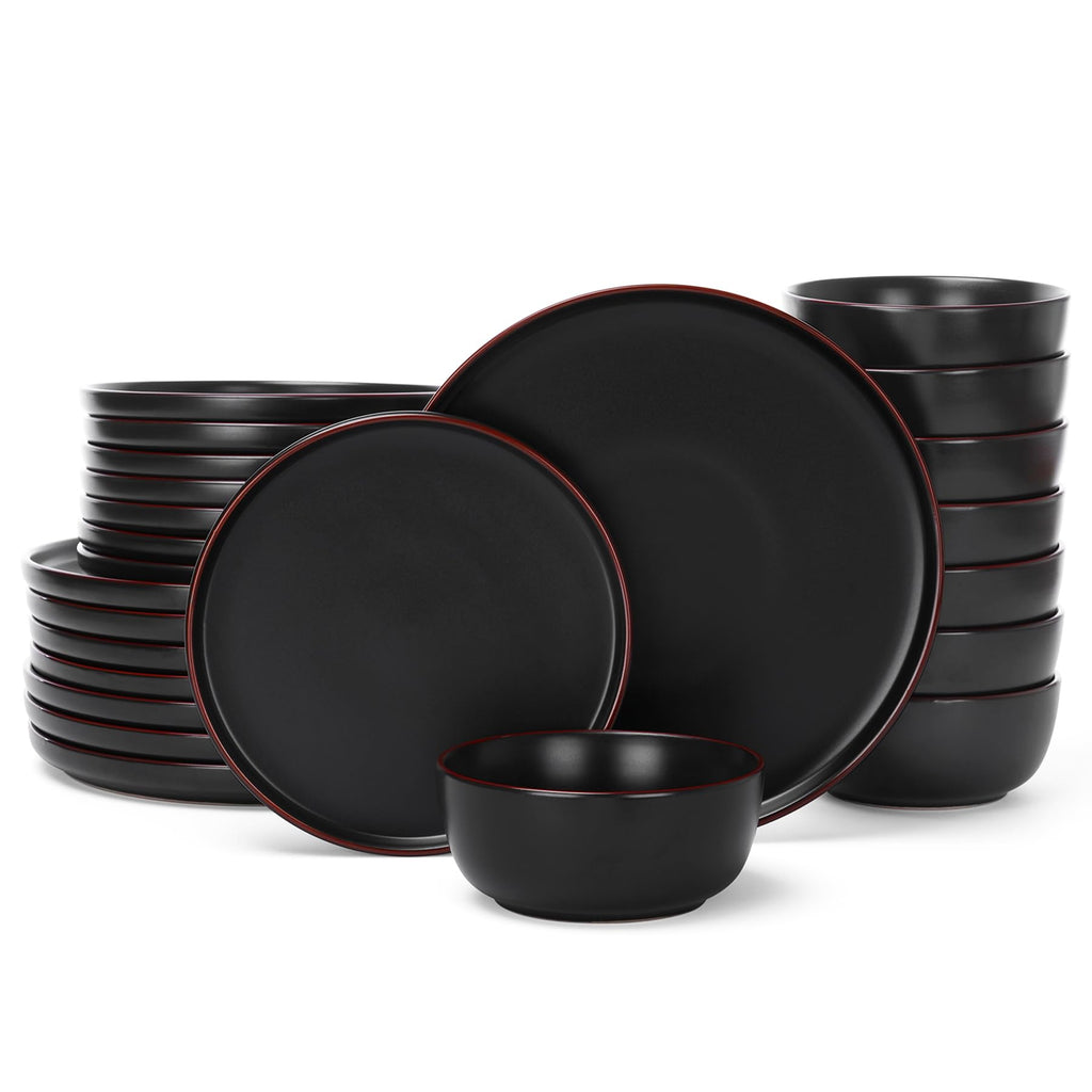Famiware Mercury 12-Piece Stoneware Dinnerware Set, Multi-color