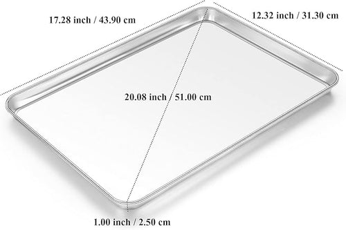 17.3 inch Baking Sheet, Stainless Steel Baking Pans Cookie Sheet Oven Tray