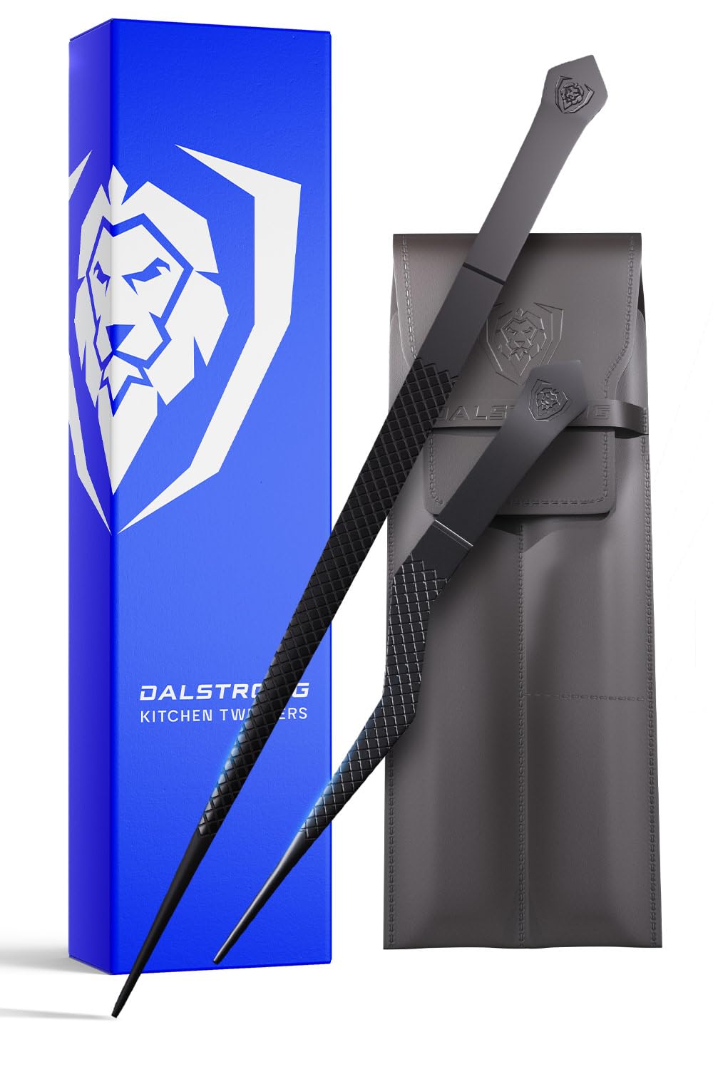 DALSTRONG Chef Tweezers Professional Kitchen Tongs-10" high-precision Tweezer Tongs for Cooking - Stainless Steel Blue w/vTitanium Coating-BBQ, Plating, Multi-use